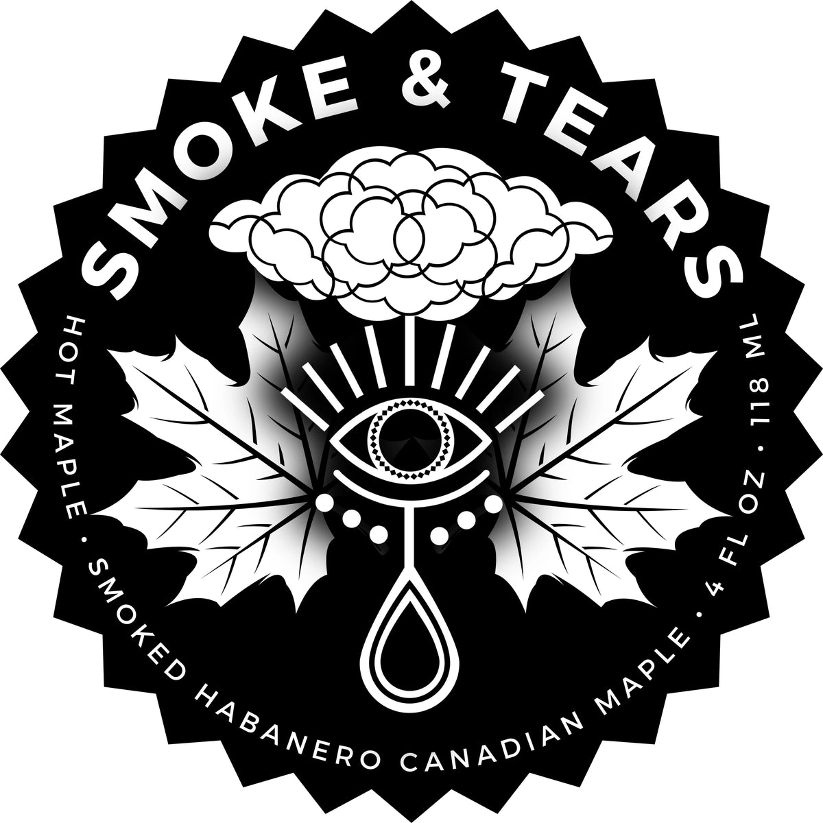 HOT MAPLE SYRUP • SMOKED HABANERO & CANADIAN MAPLE • 4 fl oz • 118 ml
