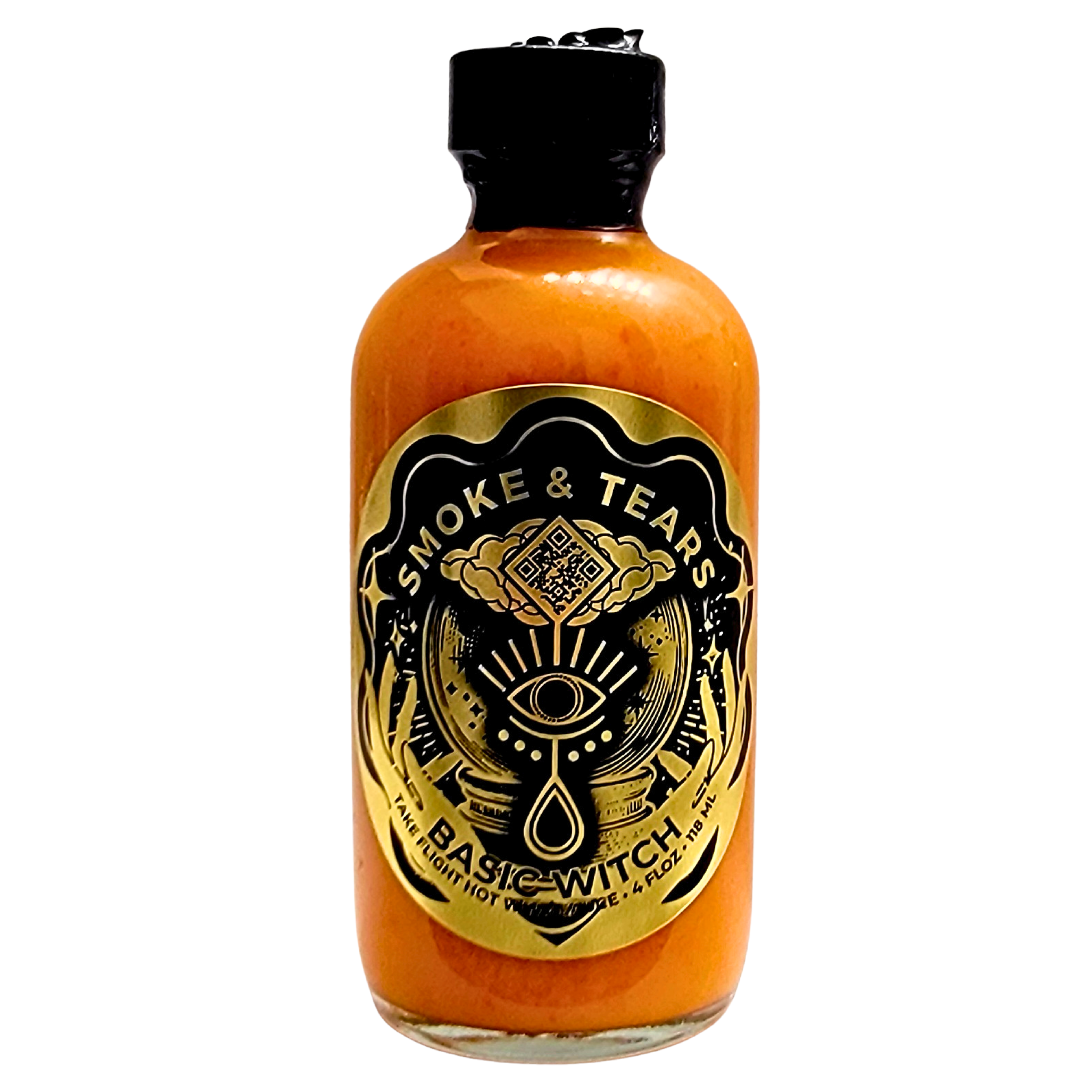 BASIC WITCH • TAKE FLIGHT HOT WING SAUCE • 4 FL OZ • 118 ML