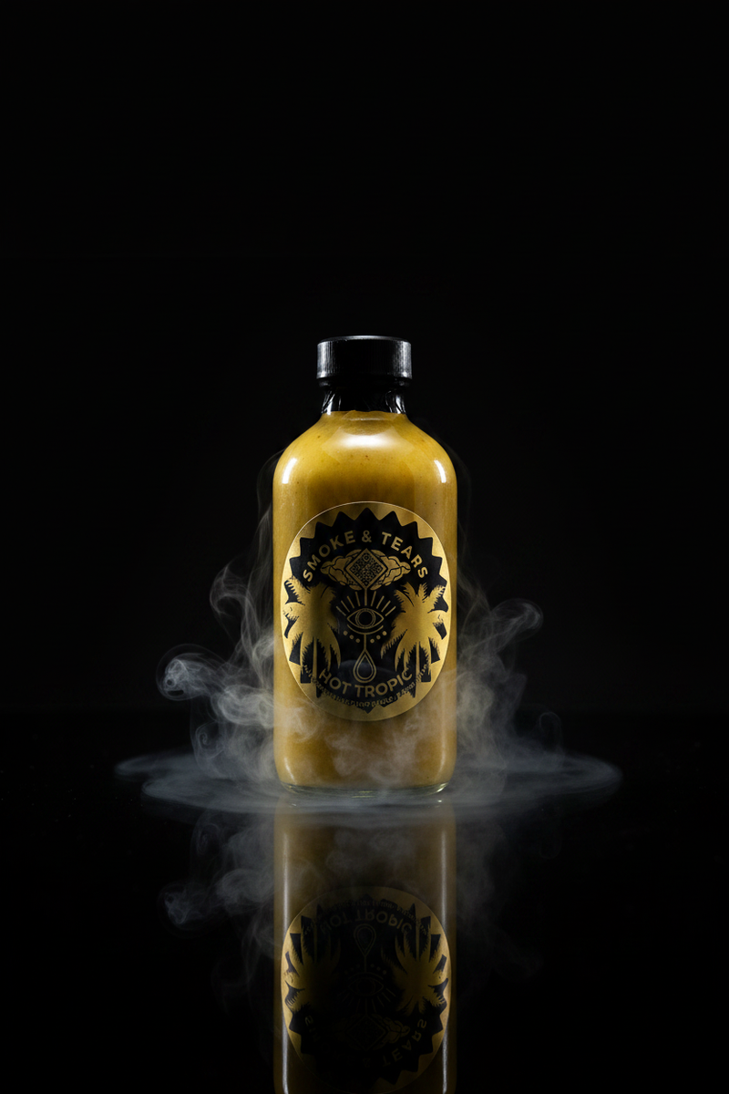 HOT TROPIC • AJI LEMON MANGO HOT SAUCE • 8 fl oz 236 ml