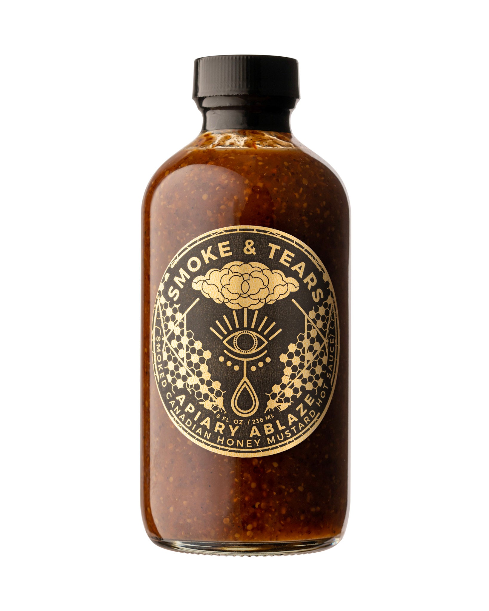 APIARY ABLAZE 🐝 Smoked Honey Mustard Sting Hot Sauce