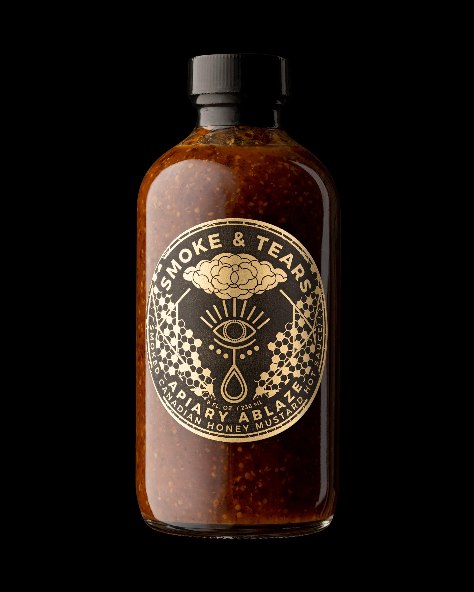 APIARY ABLAZE 🐝 Smoked Honey Mustard Sting Hot Sauce