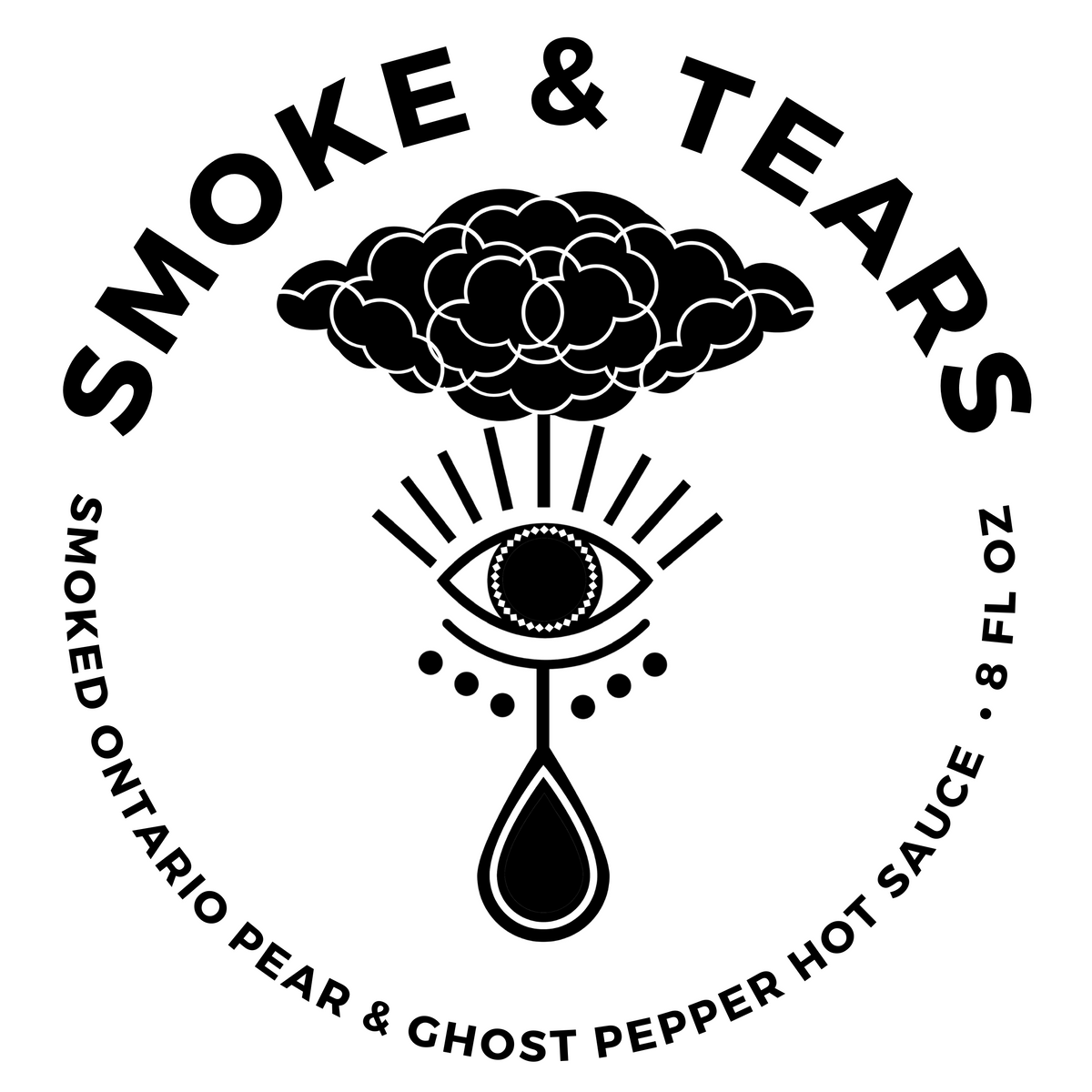 Smoky Ghost Pear Hot Sauce • 4 fl oz • 118 ml SMOKE & TEARS HOT SAUCE